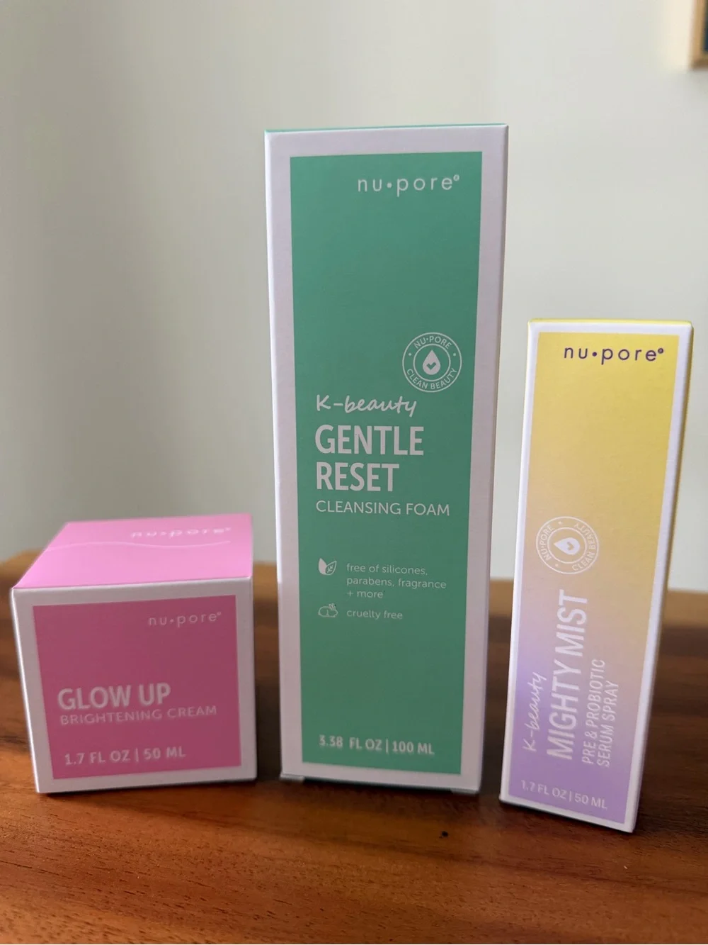 🩷Nu Pore K-Beauty Cleansing Foam Glow Up Cream Serum Spray Bundle Viral TikTok
